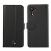 Custodia per telefono in pelle con trama delicata e RFID ABEEL per Samsung Galaxy XCover 5 (nera)