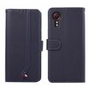 Custodia per telefono in pelle con trama delicata e RFID ABEEL per Samsung Galaxy XCover 5 (blu)