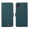 Custodia per telefono in pelle con trama delicata e RFID ABEEL per Samsung Galaxy XCover 5 (verde)