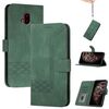 Custodia a libro in pelle con effetto pelle cubica per Fujitsu Arrows F-52B (verde)