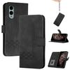 Custodia a libro in pelle con effetto pelle per Fujitsu Arrows We2 Cubic (nera)
