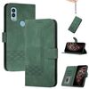 Custodia a libro in pelle con effetto pelle cubica per Kyocera Android One S10 / S9 (verde)