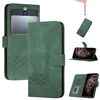 Custodia a libro in pelle con effetto pelle cubica per Kyocera Basio 3 (verde)