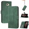 Custodia a libro in pelle con effetto pelle cubica per Kyocera Basio 4 / Kantan Sumaho 2 A001KC (verde)
