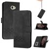 Custodia a libro in pelle con effetto pelle cubica per Kyocera Basio 4 / Kantan Sumaho 2 A001KC (nera)