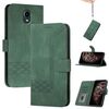 Custodia a libro in pelle con effetto pelle cubica per Kyocera DIGNO BX (verde)