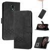 Custodia a libro in pelle con effetto pelle cubica per Kyocera DIGNO BX (nera)