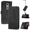Custodia a libro in pelle con effetto pelle cubica per Kyocera Urbano V04 KYV45 (nera)