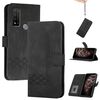 Custodia a libro in pelle con effetto pelle cubica per TCL 20 R 5G (nera)