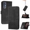 Custodia in pelle con flip effetto pelle cubica per TCL 30 5G / 30+ (nera)