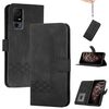 Custodia in pelle flip cubica per TCL 40 XL (nera)
