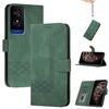 Custodia in pelle con flip effetto pelle cubica per TCL 50 5G / 50 XE / 50 XE NXTpaper (verde)