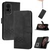 Custodia a libro in pelle con effetto pelle cubica per TCL 50 LE (nera)