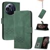 Custodia per telefono in pelle flip con effetto pelle cubica TCL 50 NxtPaper (verde)