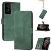 Custodia in pelle con flip effetto pelle cubica per TCL 50 SE / 40 NxtPaper 4G (verde)