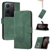 Custodia in pelle flip con effetto pelle cubica per TCL 503 (verde)