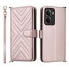 Custodia in pelle multifunzionale con 6 slot per schede per Realme Neo7x 5G / P3 5G e cinturino da polso (rosa)