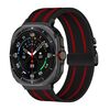 Cinturino elastico intrecciato in nylon con fibbia a paracadute per Samsung Galaxy Watch Ultra 47 mm (nero e rosso)