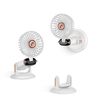 Ventilatore da tavolo pieghevole con rotazione a 360 gradi, mini ventilatore portatile ricaricabile da parete (bianco)