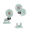 Ventilatore da tavolo pieghevole con rotazione a 360 gradi, mini ventilatore portatile ricaricabile da parete (verde)
