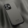 Custodia magnetica in pelle HUIYI per Redmi 12 5G (grigio)