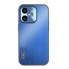 Custodia antiurto in lega di alluminio spazzolato ibrida per iPhone 16 Plus (blu)