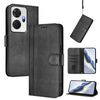 Custodia per telefono in pelle retrò con fibbia a giunzione per itel P55+ (nera)