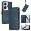 Custodia per telefono in pelle retrò con fibbia a giunzione per itel P55+ (blu scuro)
