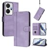 Custodia per telefono in pelle retrò con fibbia a giunzione per itel P55+ (viola)