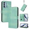 Custodia per telefono in pelle retrò con fibbia a 3 linee per itel S17 / Vision (menta)