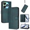 Custodia per telefono in pelle retrò con fibbia a giunzione per itel S23+ (verde scuro)