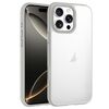 Custodia trasparente antiurto Phantom Frosted Airbag per iPhone 16 Pro Max (grigio)