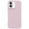Custodia per iPhone 16 in silicone liquido imitazione Dopamine Simple (polvere di Sakura)