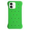 Custodia antiurto per iPhone 16 Plus in PC con fori di colore solido e dissipazione del calore (verde)