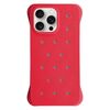 Custodia antiurto per iPhone 15 Pro in PC con fori di dissipazione del calore, tinta unita (rossa)