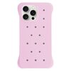 Custodia antiurto per iPhone 15 Pro in PC con fori di dissipazione del calore, tinta unita (rosa)