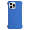 Custodia antiurto per iPhone 15 Pro in tinta unita con fori per la dissipazione del calore in PC (blu)