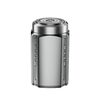 Rasoio elettrico portatile per uomo con display LCD - Mini rasoio da viaggio, ricarica rapida tramite USB Type-C, design impermeabile e lavabile, stile: lama flottante grigio metallizzato scuro