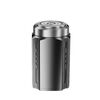 Rasoio elettrico portatile per uomo con display LCD - Mini rasoio da viaggio, ricarica rapida tramite USB Type-C, design impermeabile e lavabile, stile: lama galleggiante nera