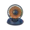 Ventilatore pieghevole regolabile a tre velocità per auto, con testa singola e vento forte (accendisigari arancione da 12 V)