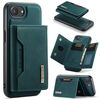 Custodia in pelle per iPhone 16e DG.MING M2 Series con 3 scomparti per carte di credito e portafoglio (verde)