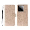 Custodia in pelle per telefono Realme GT7 Pro con motivo a rilievo Sun Mandala (oro rosa)