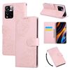Custodia in pelle con 3 slot per carte di credito e motivo a fiori di rosa per Redmi Note 11 Pro+ (rosa)