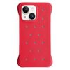 Custodia antiurto per iPhone 14 Plus in PC con fori di dissipazione del calore, tinta unita (rossa)