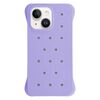Custodia antiurto per iPhone 14 Plus in PC con fori di dissipazione del calore, tinta unita (viola)