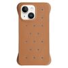 Custodia antiurto in PC con fori di dissipazione del calore per iPhone 14 Plus (marrone)