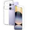 Per Xiaomi Redmi Note 14S 4G NORTHJO 2 in 1 Custodia protettiva in TPU per telefono, pellicola protettiva in vetro temperato (trasparente)