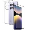 Per Xiaomi Redmi Note 14 Pro 5G NORTHJO 2 in 1 Custodia in TPU per telefono Pellicola protettiva in vetro temperato (trasparente)