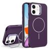 Custodia per iPhone 11 con supporto per obiettivo in silicone organico MagSafe (viola)