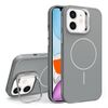 Custodia per iPhone 11 con supporto per obiettivo in silicone organico MagSafe (grigio)
